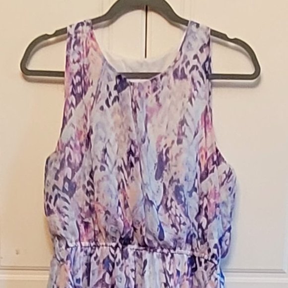 Blue and Purple High Low Dress - Picture 2 of 6